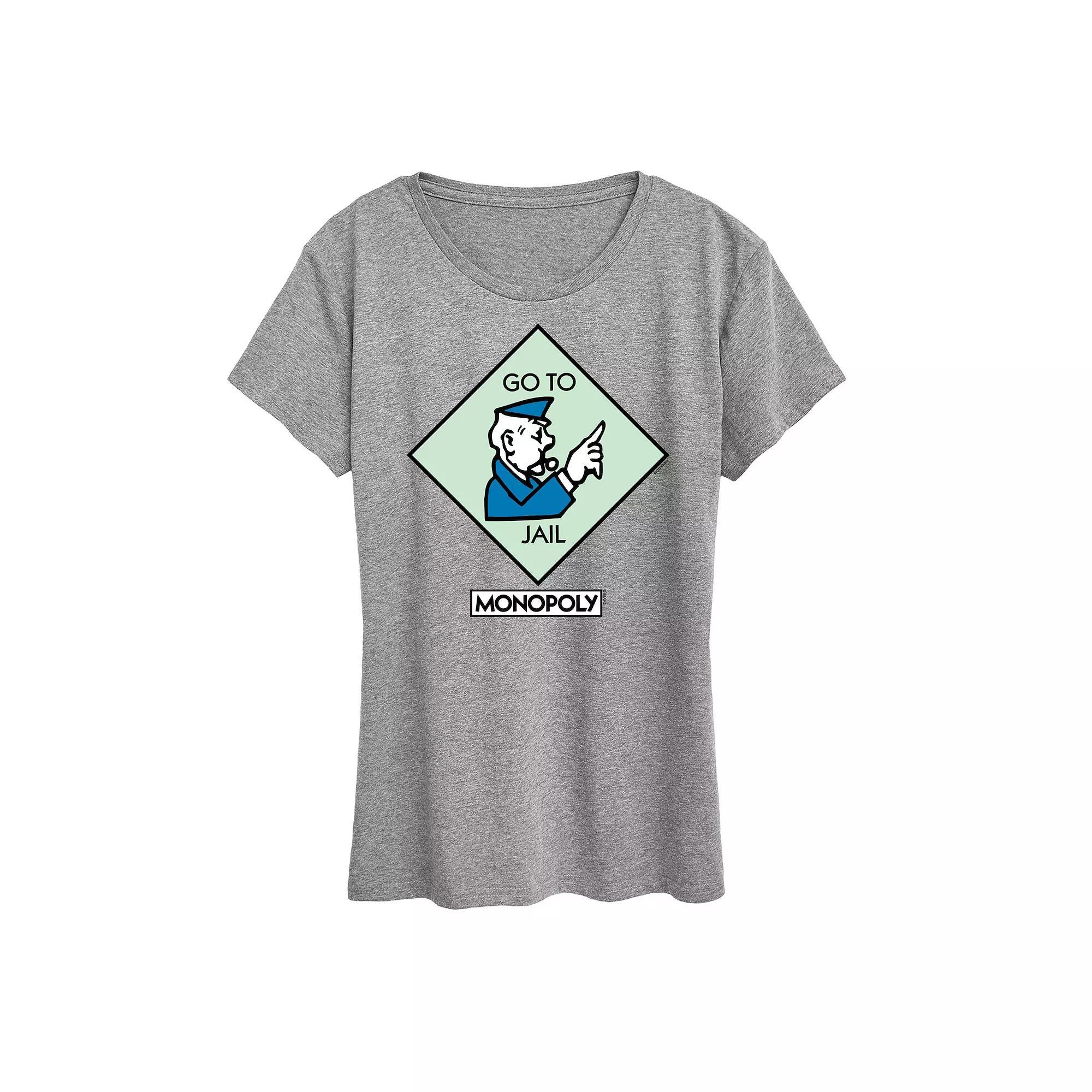 Womens Monopoly Go To Jail Square Graphic Tee by Hasbro Product Image