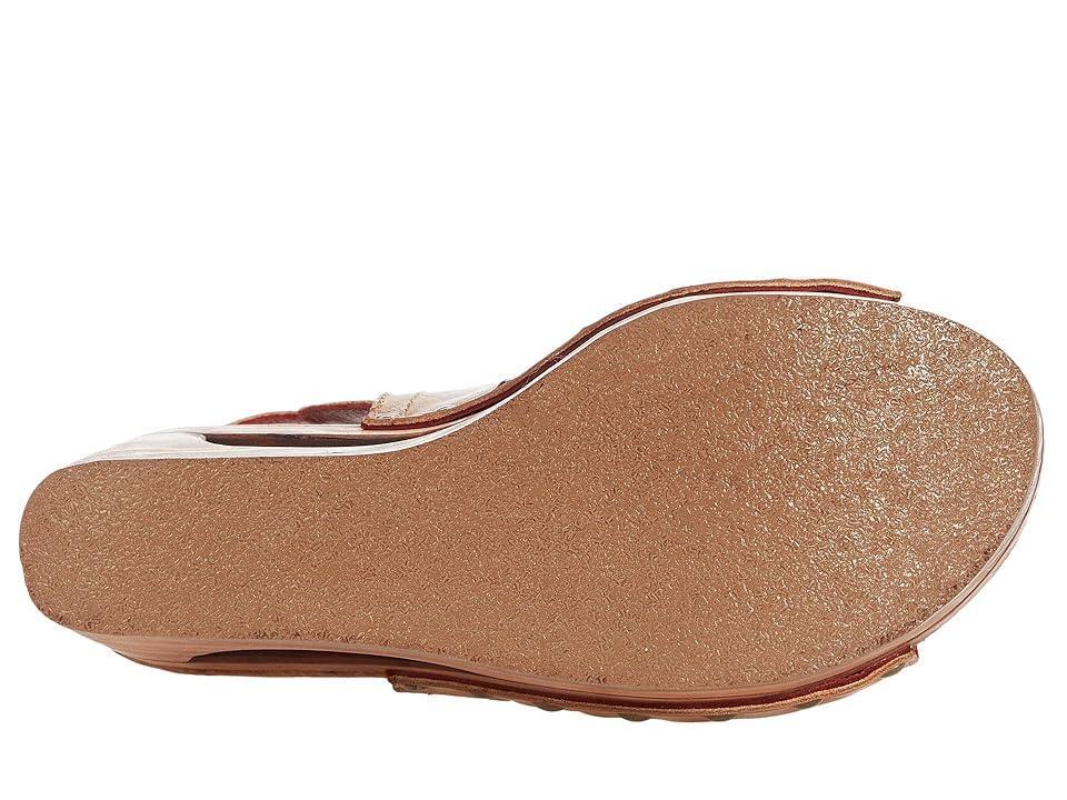 Bed Stu Imelda Leather Platform Cut-Out Wedge Peep Toe Pumps Product Image