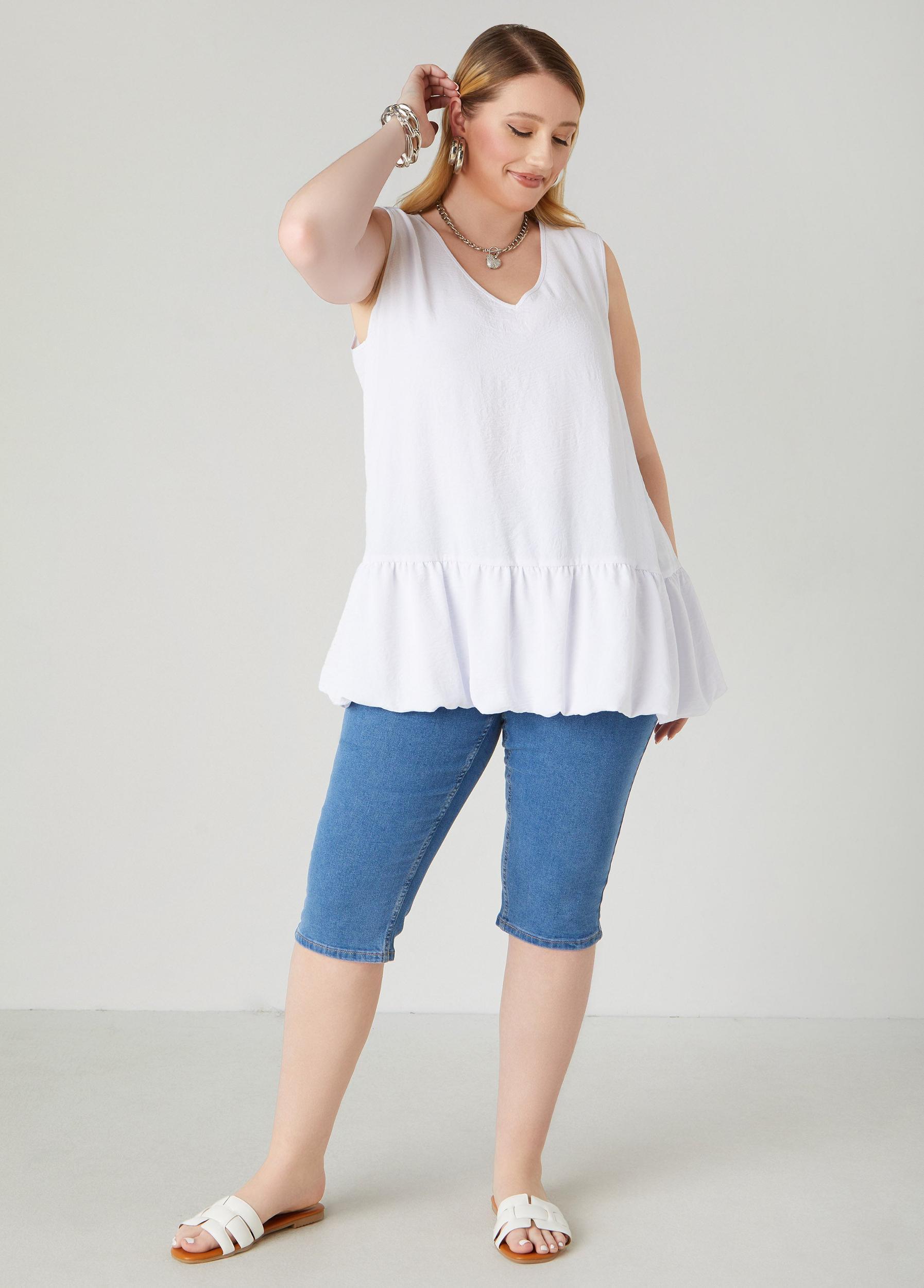 Textured Flounced Blouse Product Image