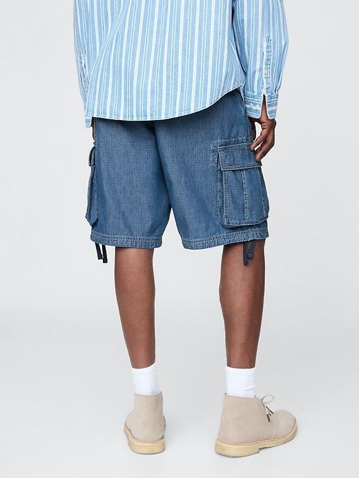 11" Baggy Denim Cargo Shorts Product Image