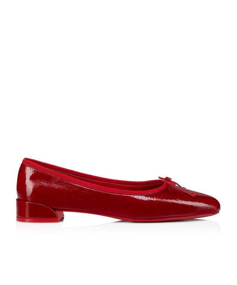 CHRISTIAN LOUBOUTIN Sweetie Jane Bow Ballet Flat In Red Product Image