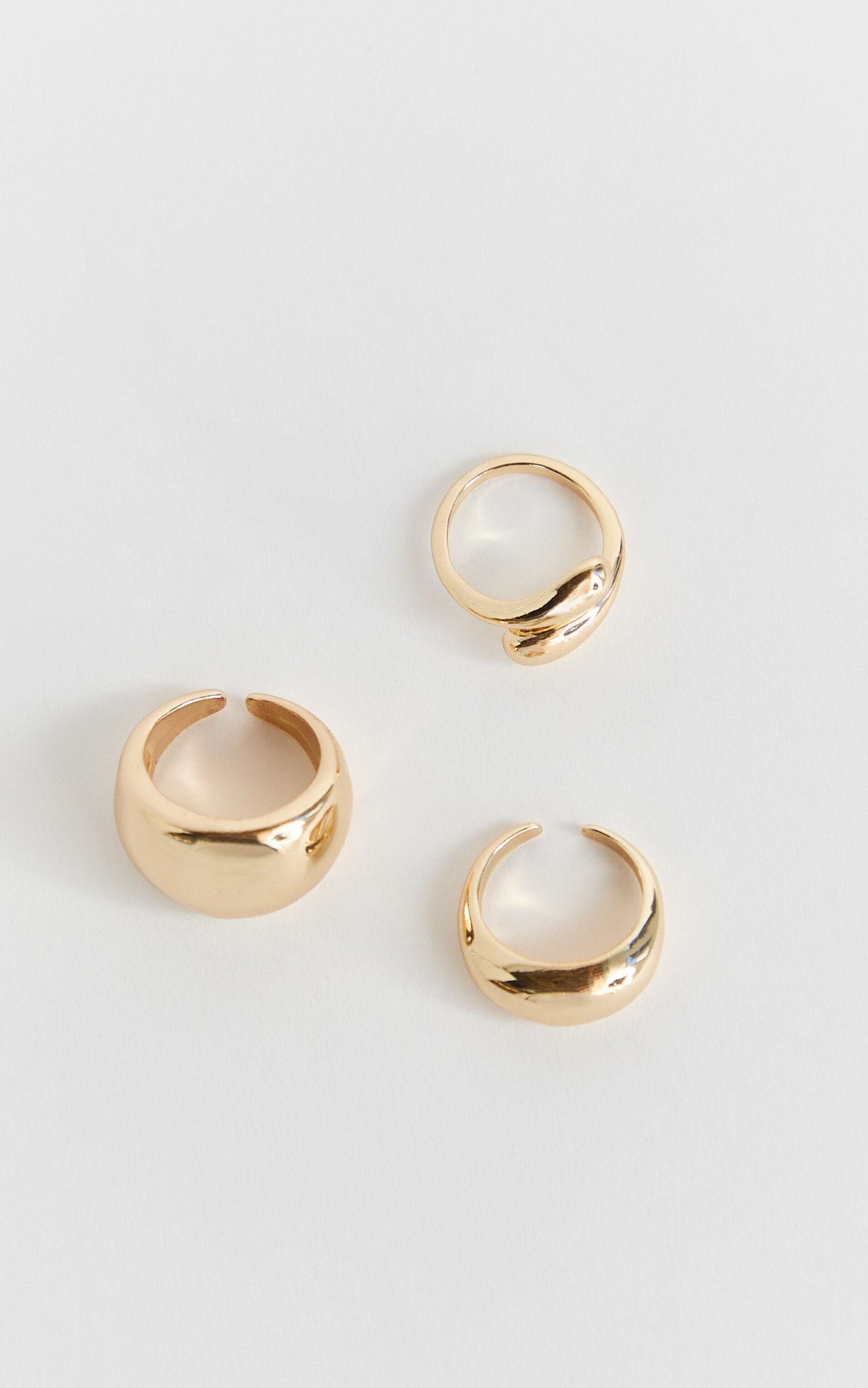 Harleen Rings - 3 Pack Rings in Gold Product Image
