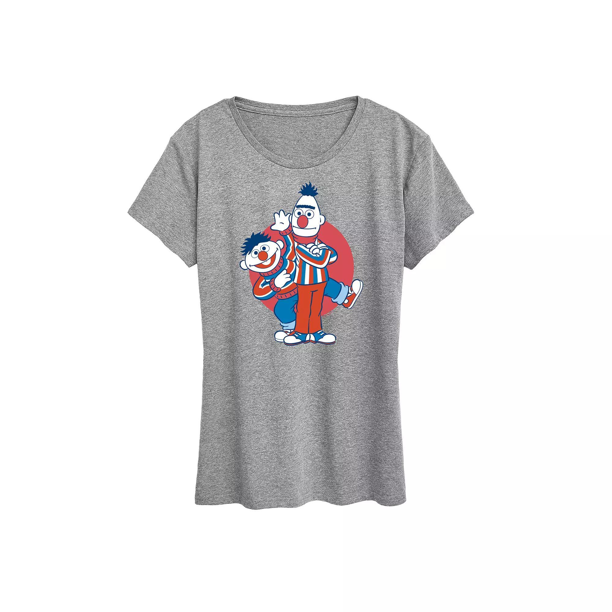 Womens Sesame Street Bert & Ernie USA Graphic Tee Product Image