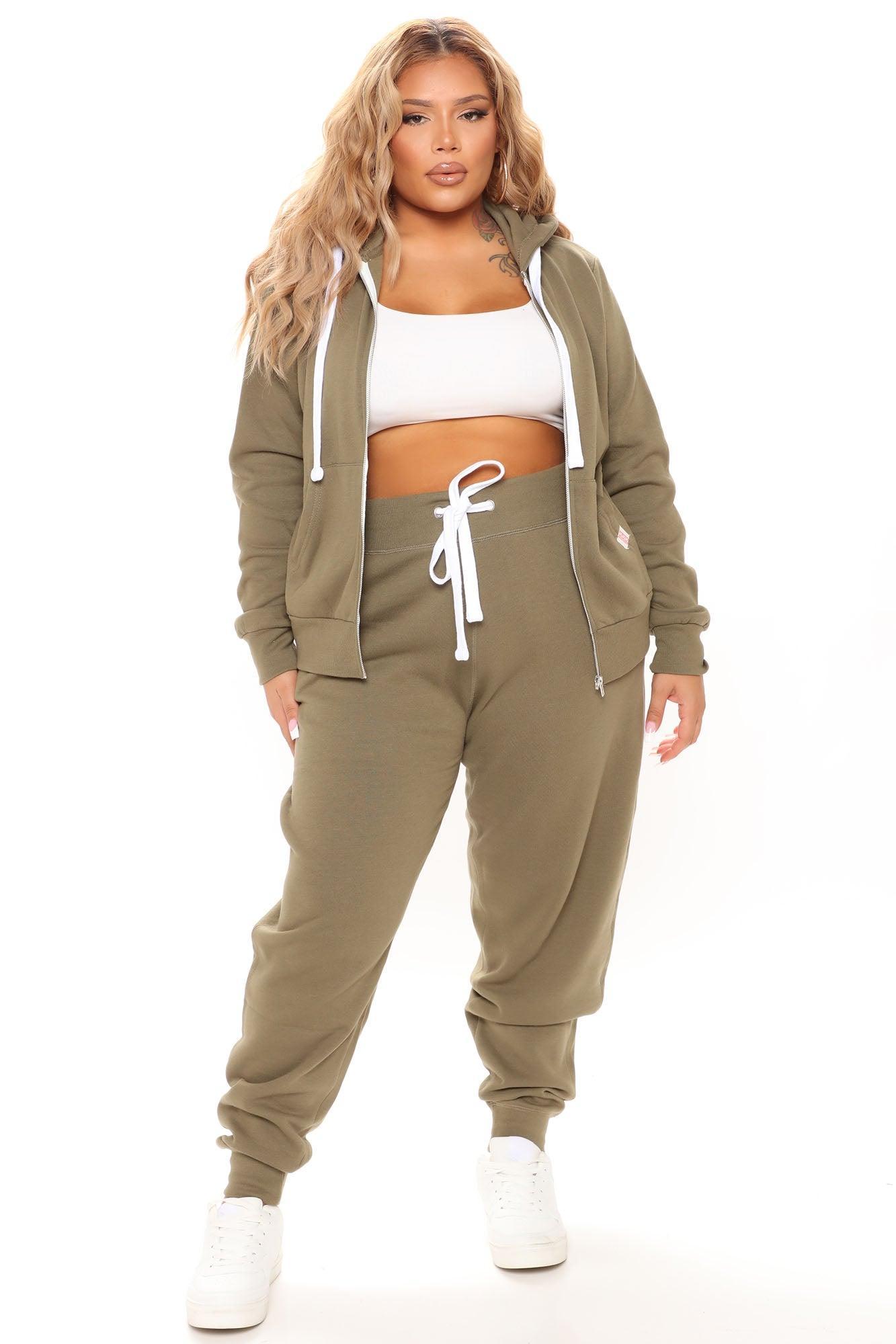 Relaxed Vibe Zip Up Jacket - Olive Product Image