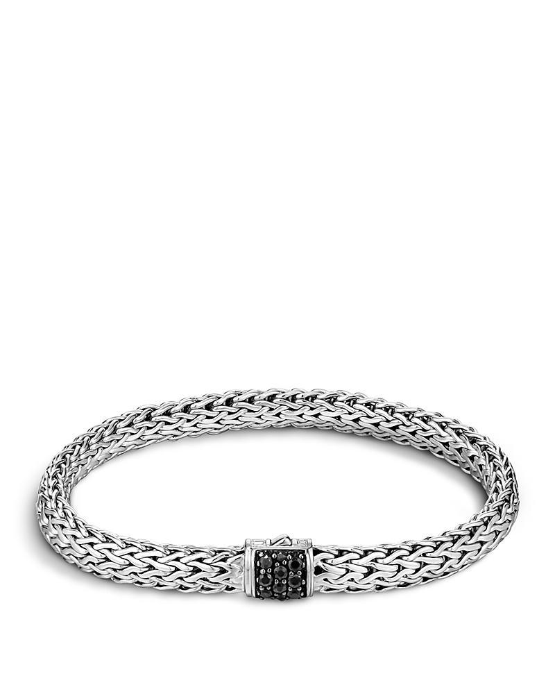 Womens Classic Chain Sterling Silver & Sapphire Bracelet Product Image