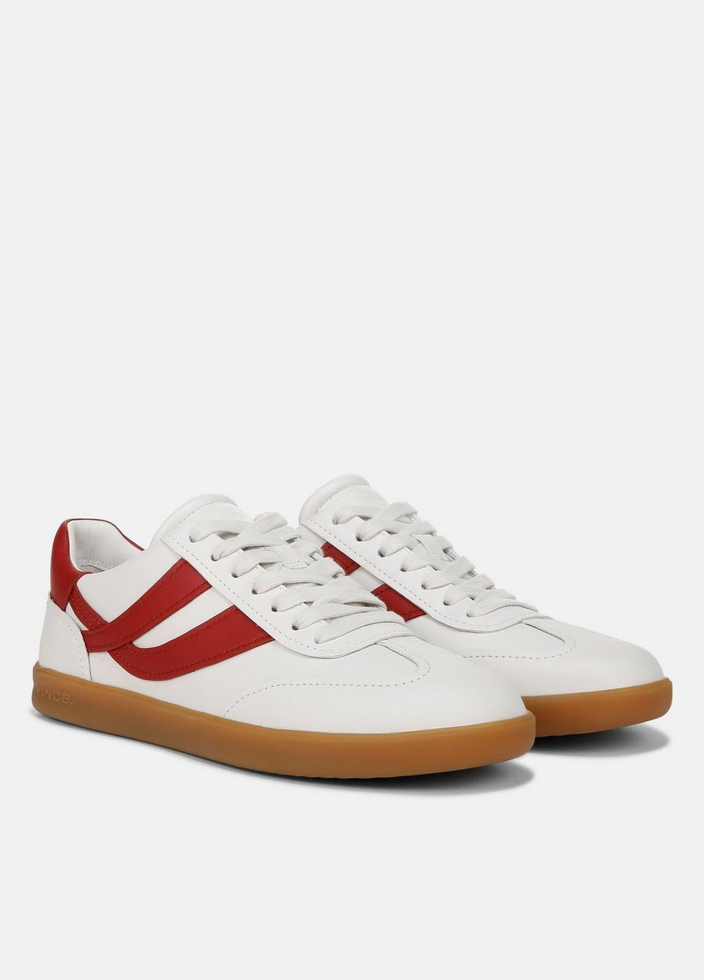 Womens Oasis Leather And Suede Sneaker, Chalk White, Size 7 Vince Product Image