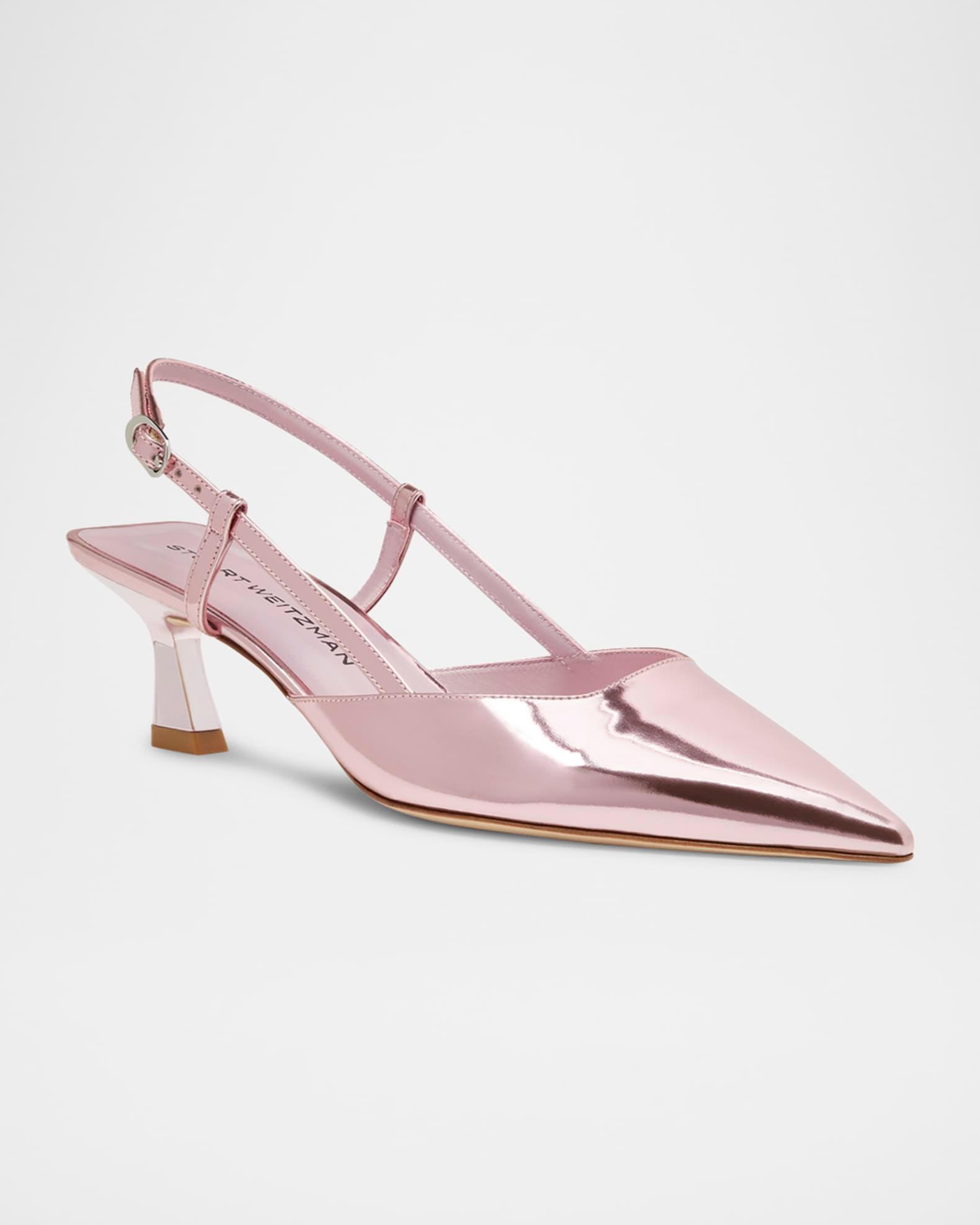 Vinnie Metallic Kitten Slingback Pumps Product Image