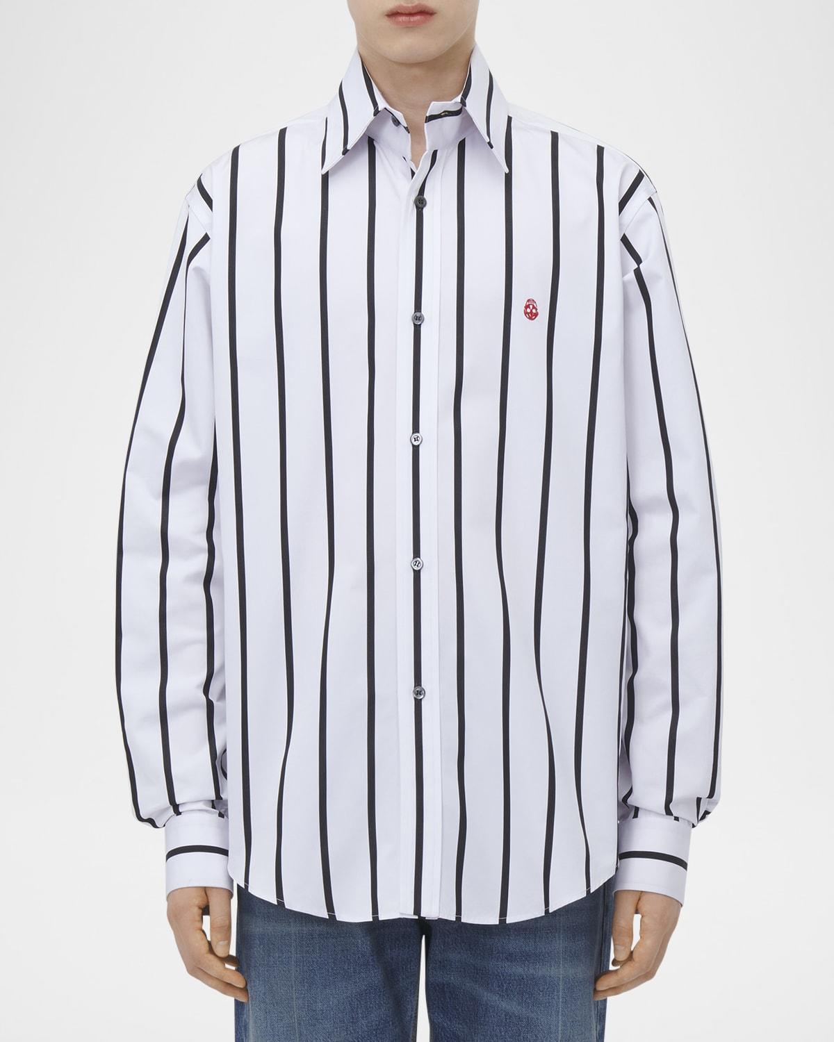 Mens Stripe Cotton Shirt Product Image