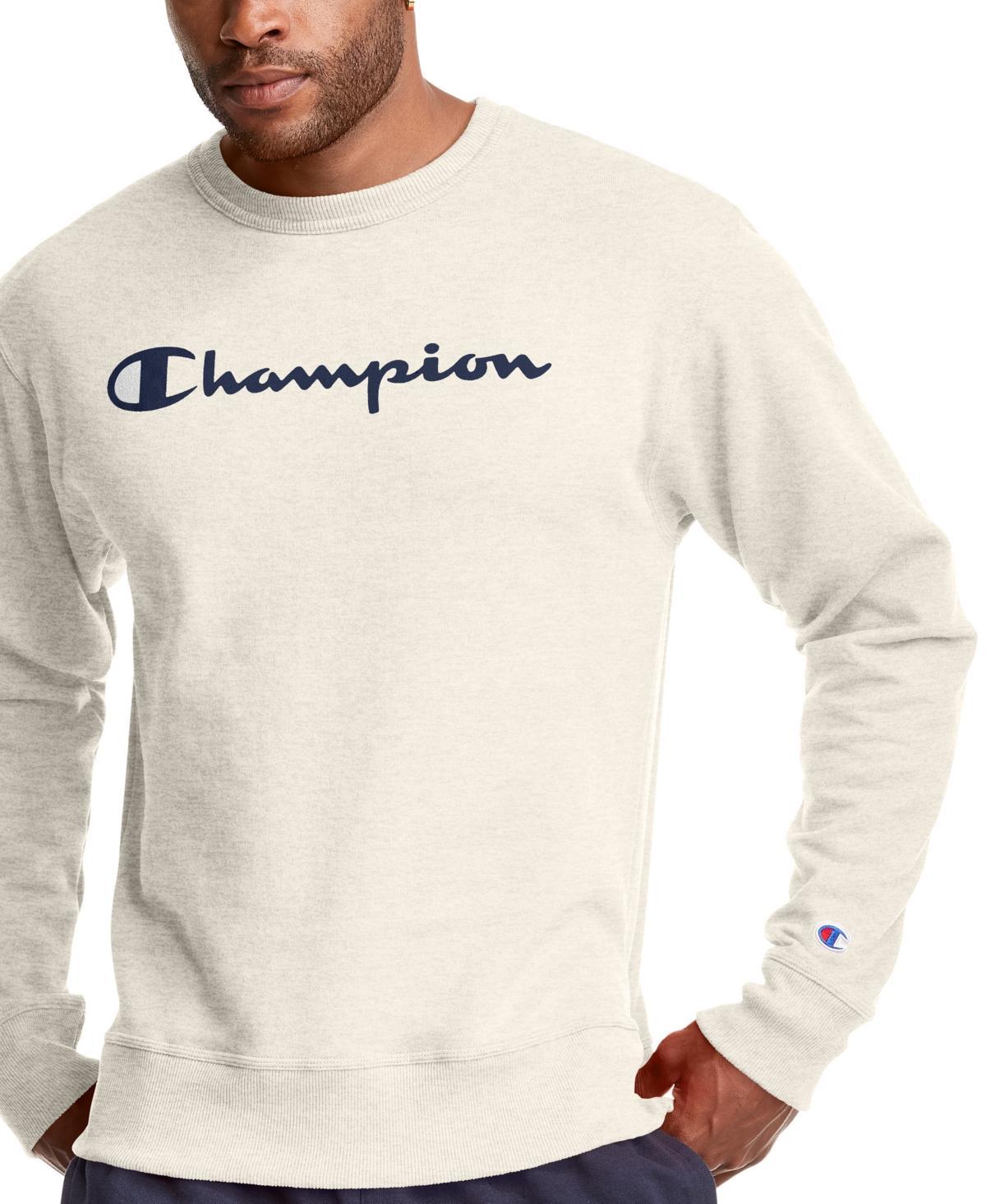 Mens Champion Powerblend Crewneck Sweatshirt, Classic Script Logo Surf The Web M Product Image