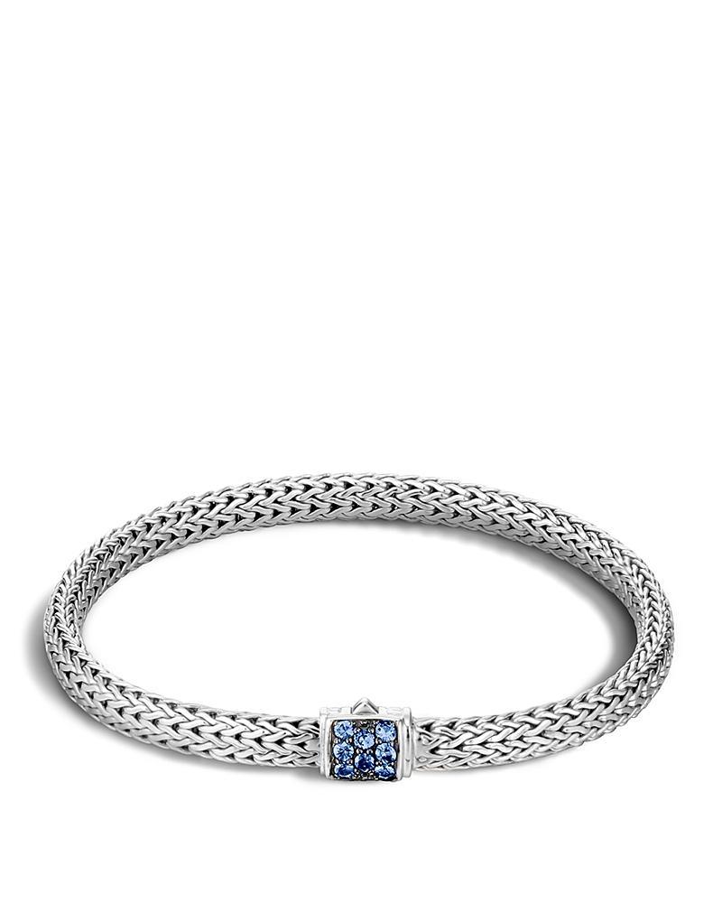 Womens Classic Chain Gemstone & Sterling Silver Extra-Small Bracelet Product Image