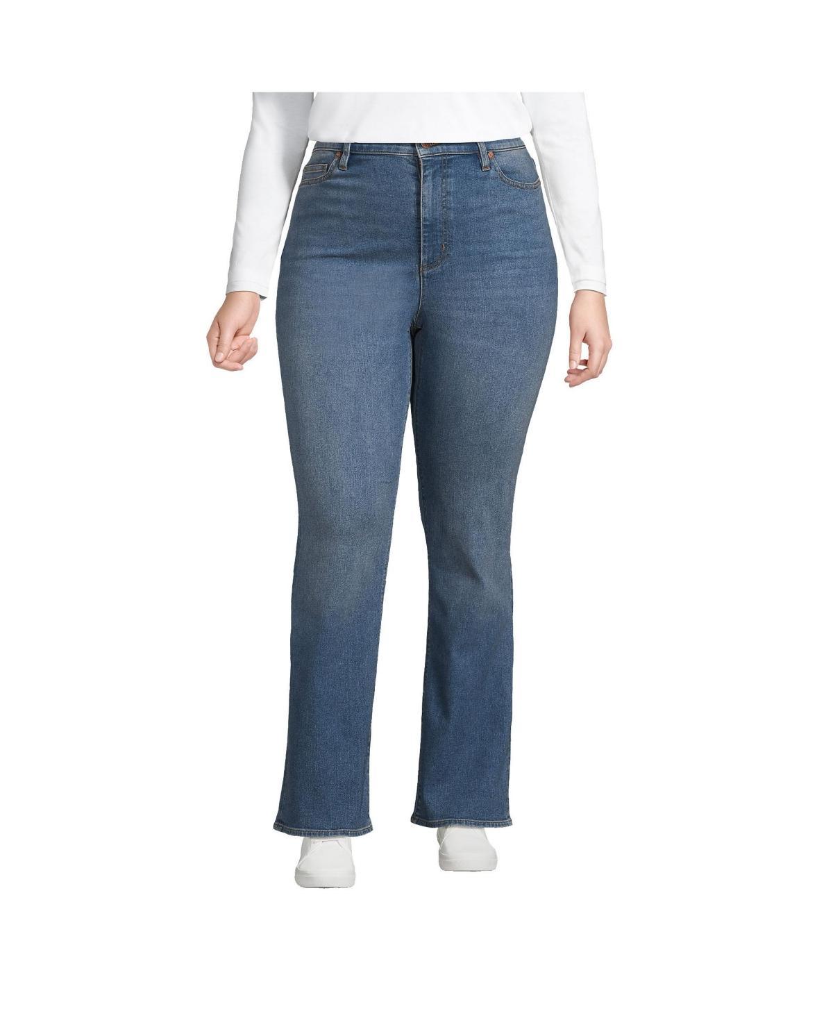 Plus Size Lands' End Recover High-Rise Bootcut Jeans, Women's, Size: 18WX32, River Rinse Product Image
