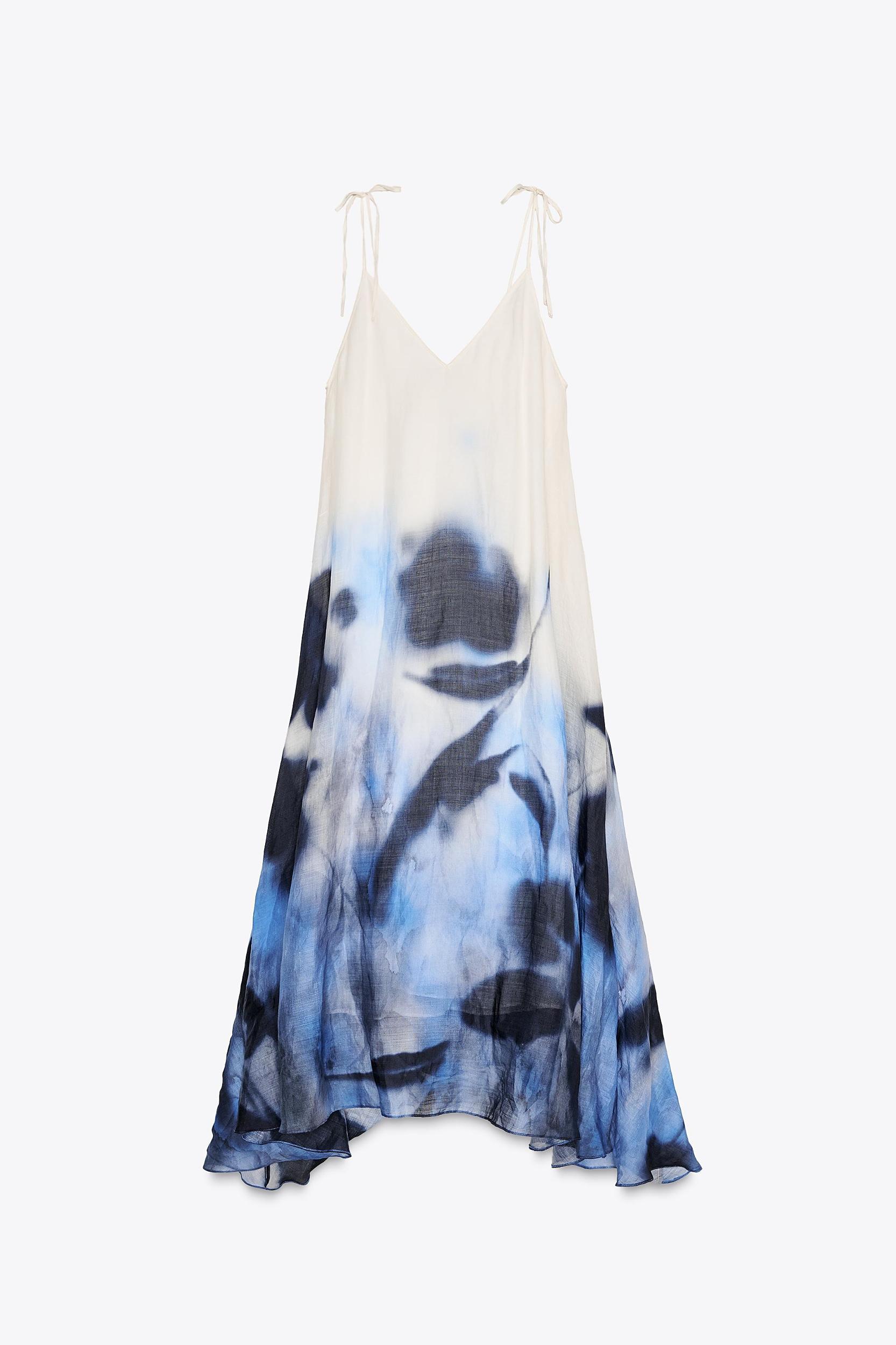 100% RAMIE PRINT DRESS ZW COLLECTION Product Image