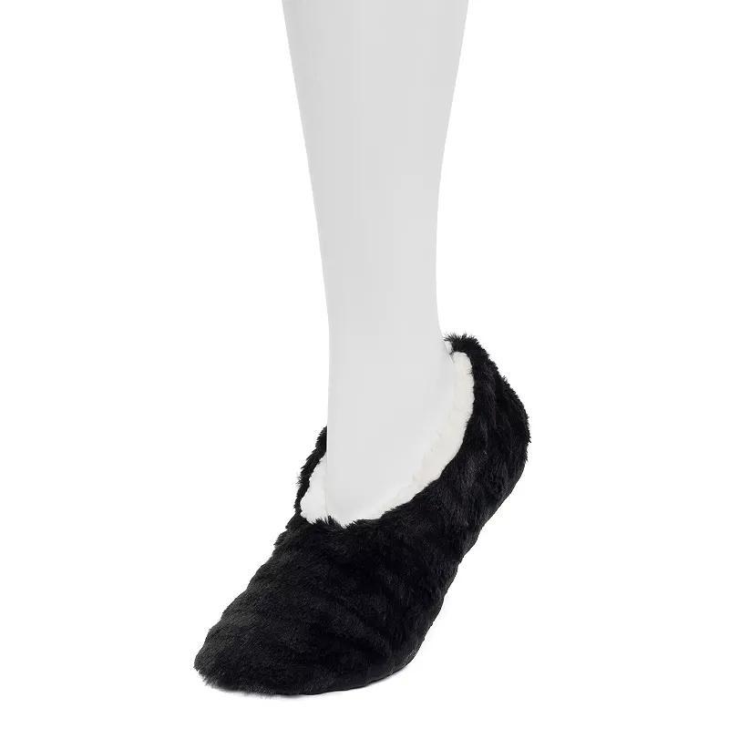 Women's Cozy Soft Faux Fur Ballerina Slipper Socks, Size: Small-Medium Product Image
