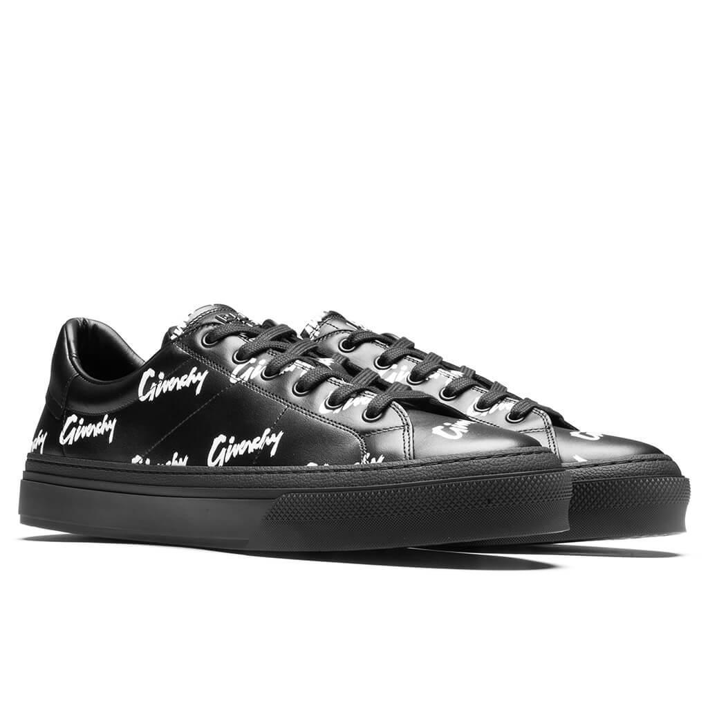Printed Leather City Sport Sneakers - Black/White Male Product Image
