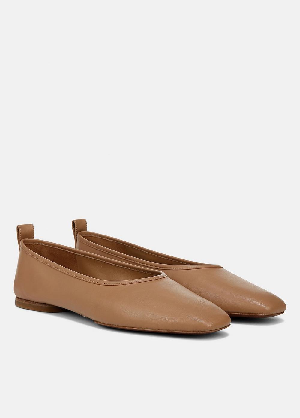 Womens Vivian Leather Ballet Flat, Chai, Size 10 Vince Product Image