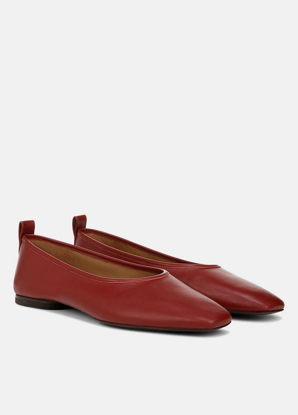 Womens Vivian Leather Ballet Flat, Chai, Size 10 Vince Product Image