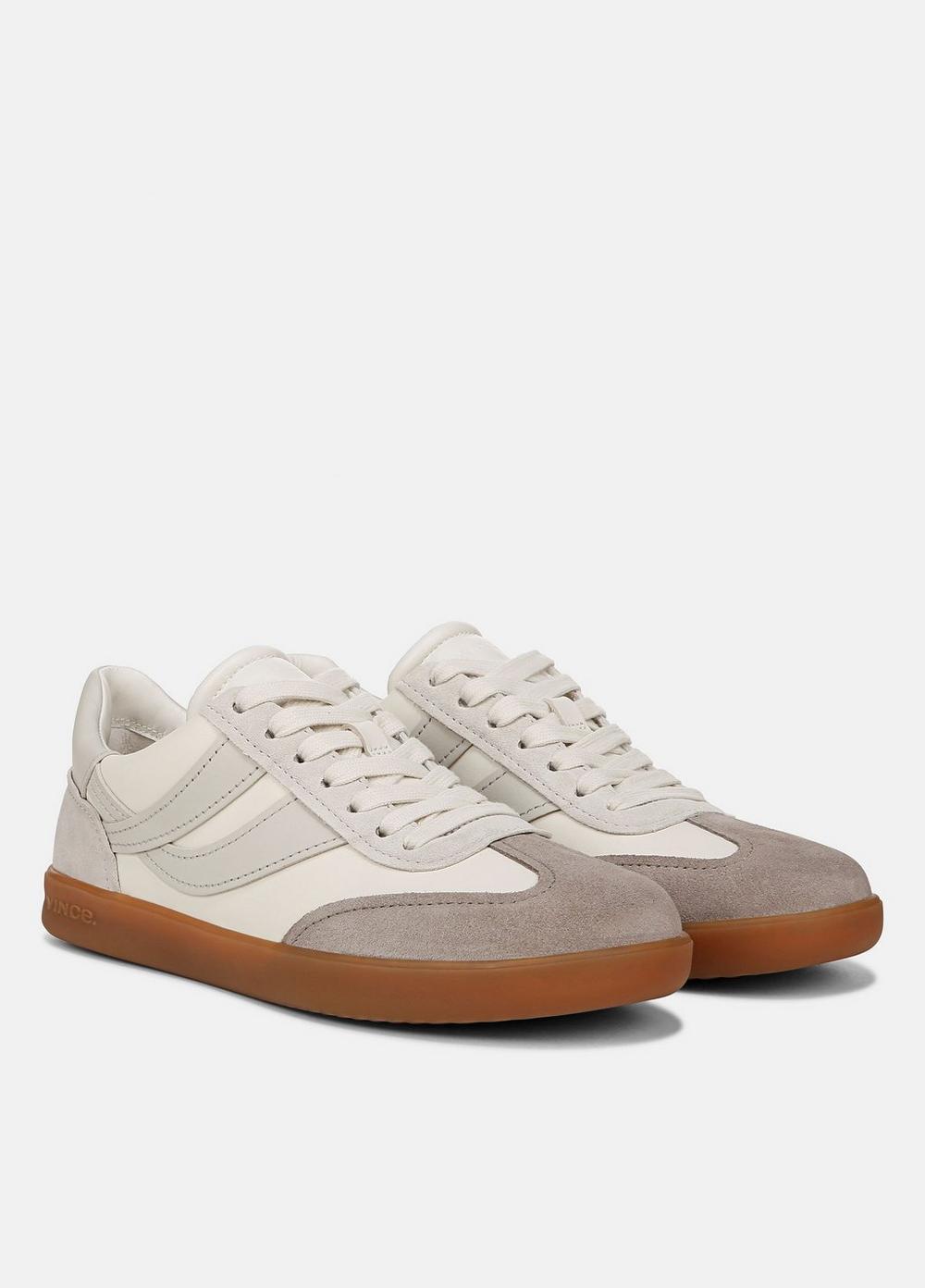 Womens Oasis Leather And Suede Sneaker, Chalk White, Size 7 Vince Product Image
