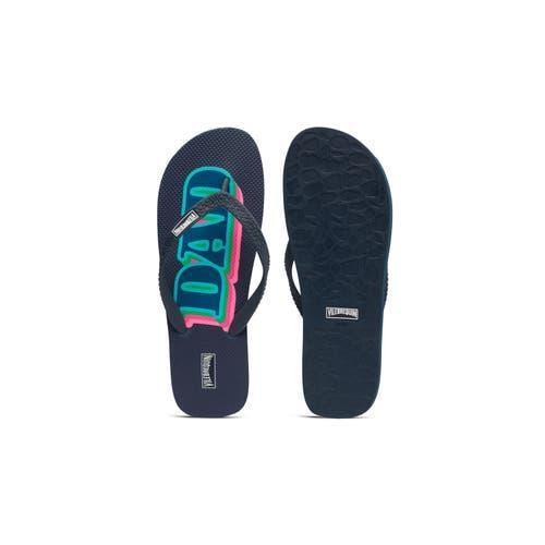 Vilebrequin Men's Dad and Son Flip Flops in Bleu Marine at Nordstrom, Size 8 Product Image