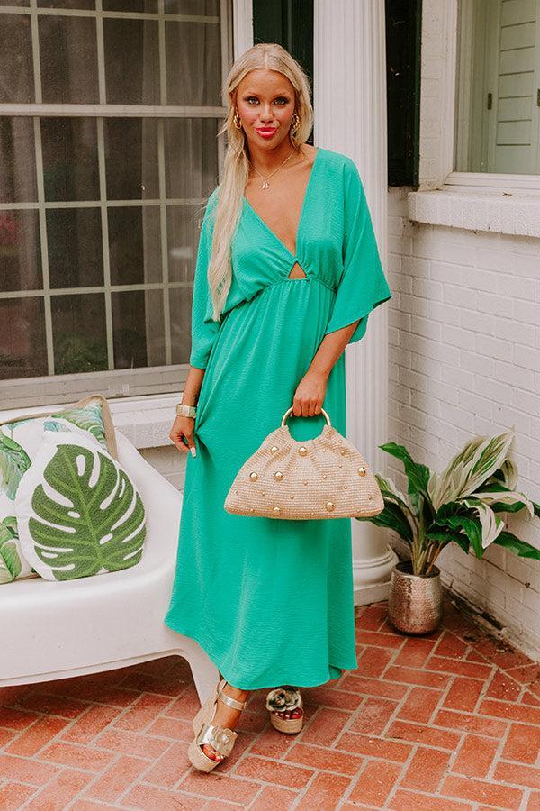 Tulum Vacay Maxi Dress in Green Product Image