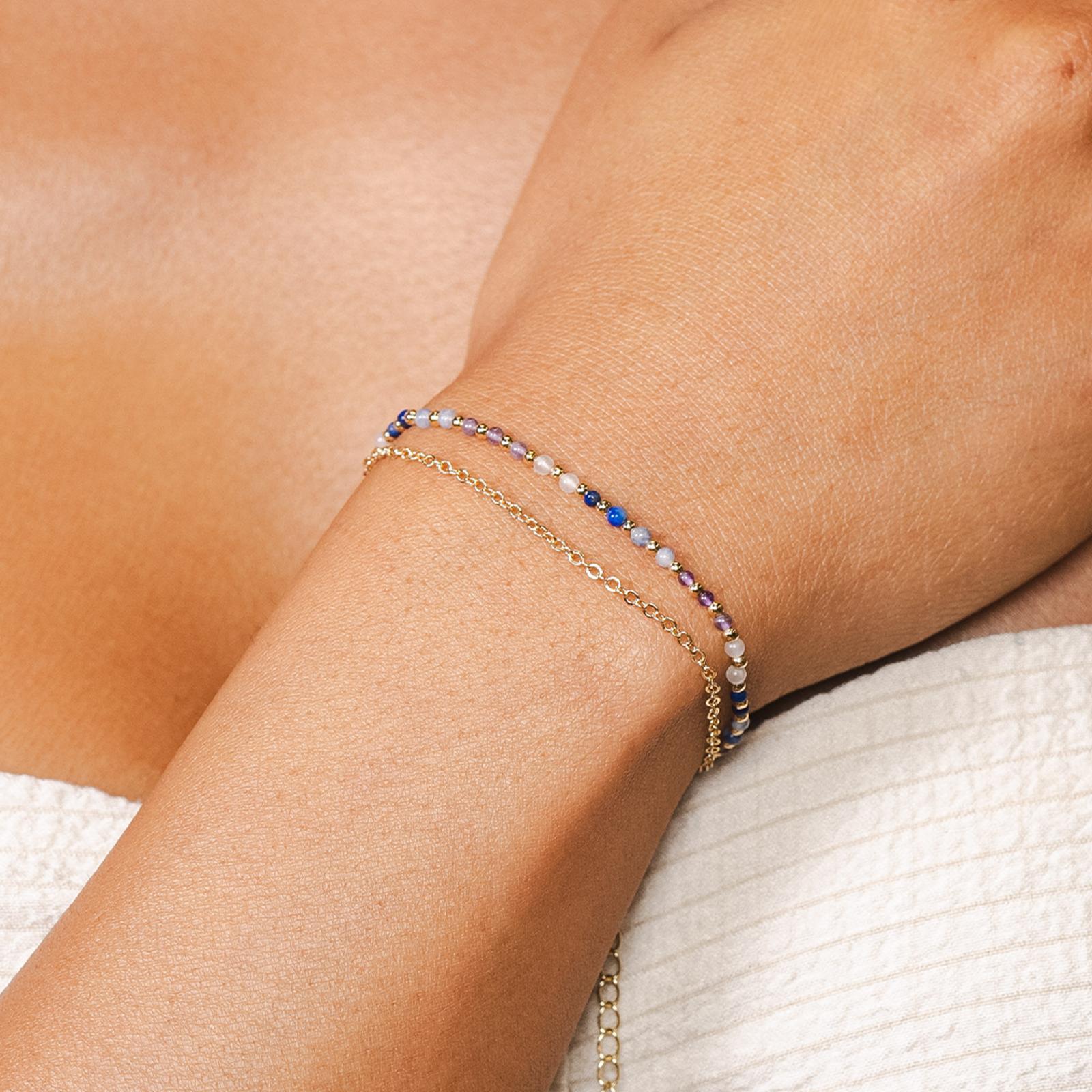 Master Manifestor 2mm Layered Healing Bracelet (Gold) Product Image