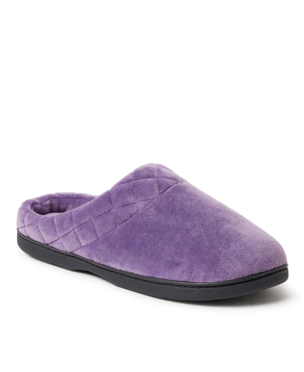 Dearfoams Darcy Velour Women's Clog Slippers, Size: Small, Dark Purple Product Image
