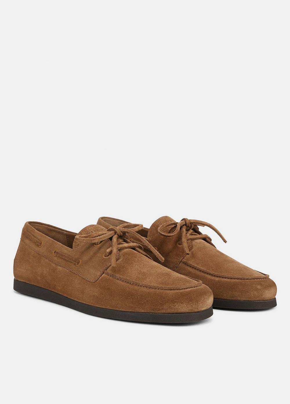 Mens Marin Suede Lace-Up Loafer, Night Blue, Size 9 Vince Product Image