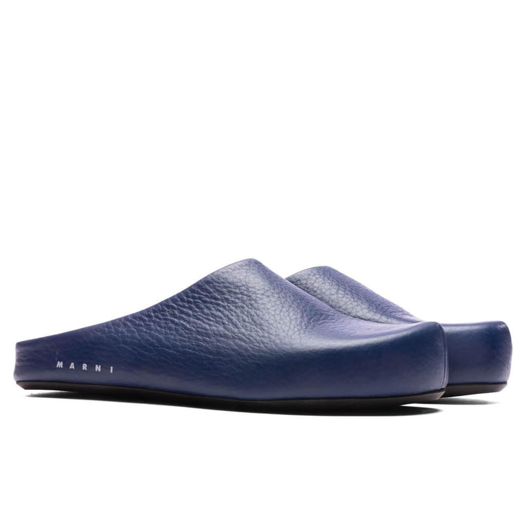 Leather Fussbett Sabot - Dusty Blue Male Product Image