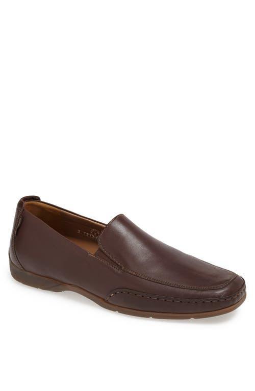 Mens Square Toe Leather Loafers Product Image