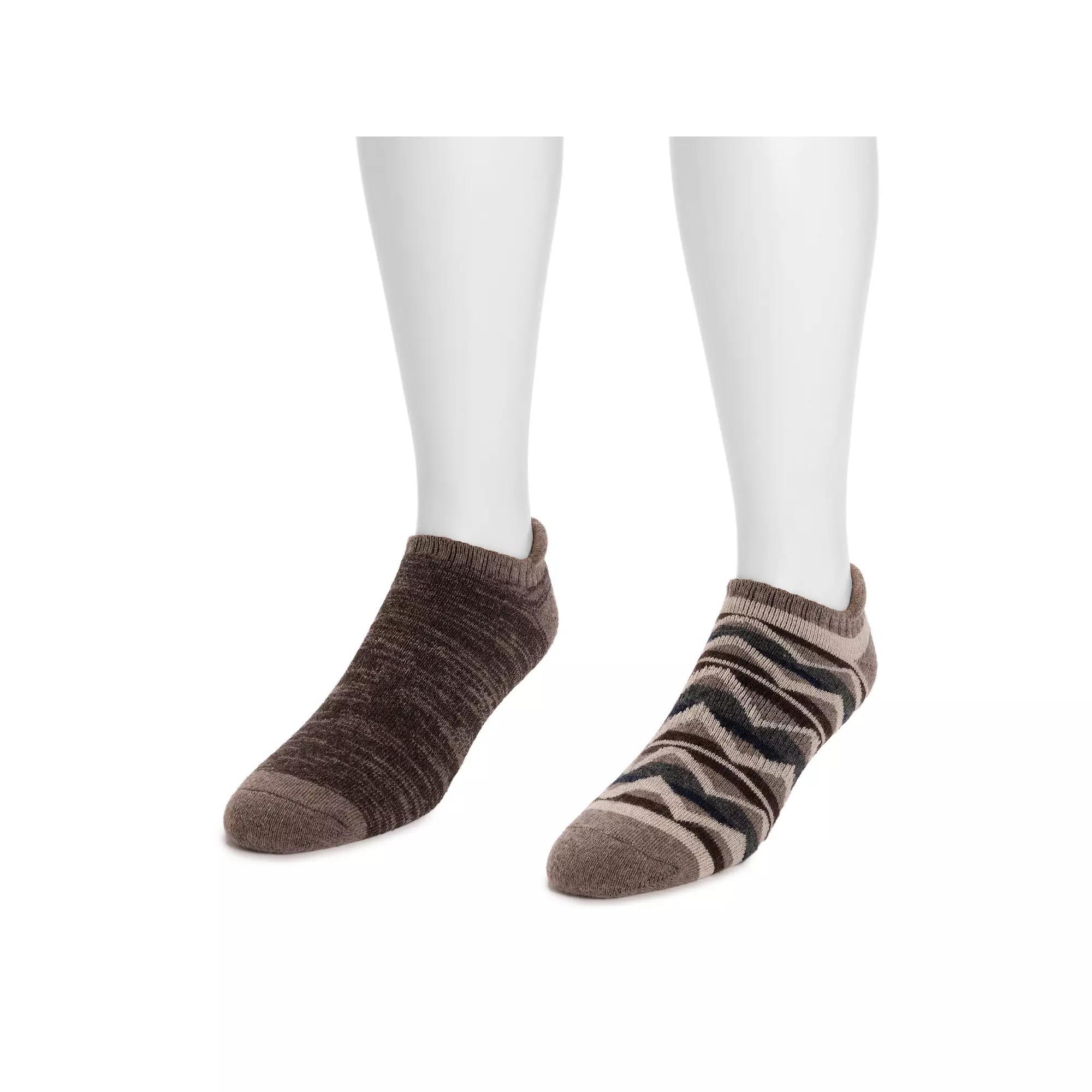 Men's MUK LUKS 2-Pack No Show Wool Blend Socks, Blue Product Image