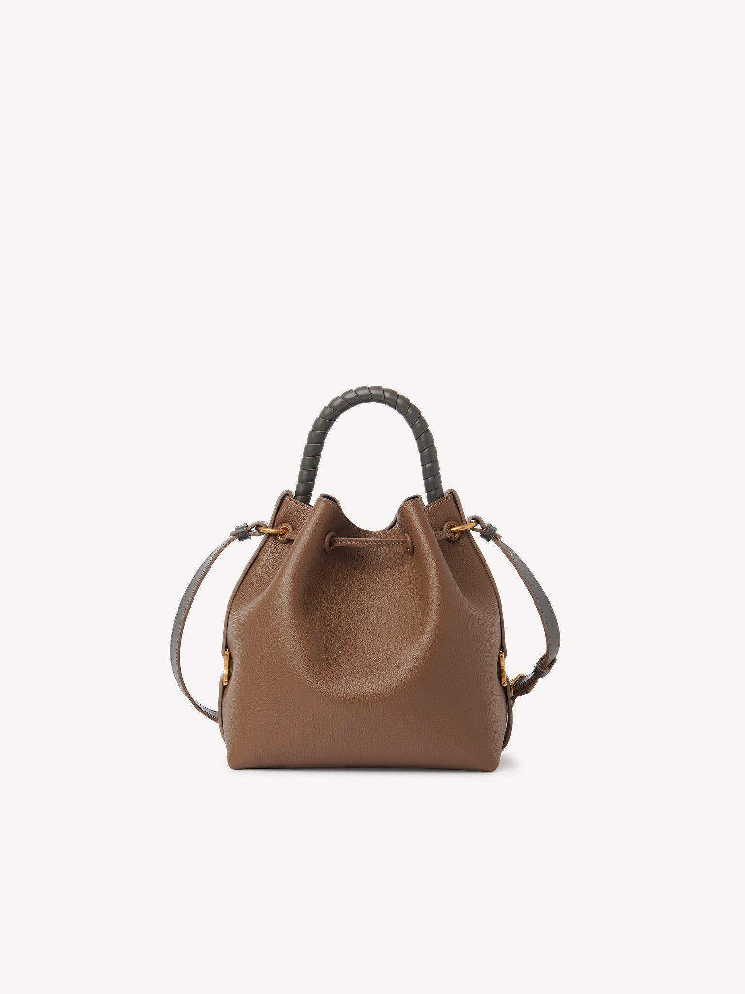 Marcie bucket bag in grained leather Product Image