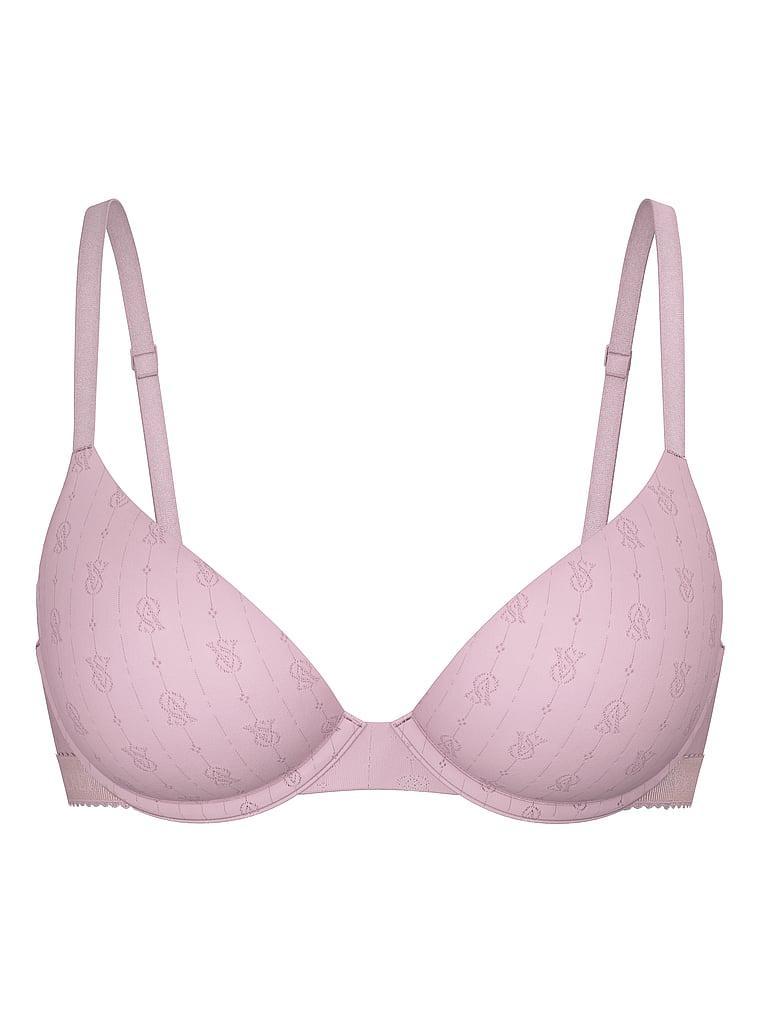 Pointelle Logo Lightly Lined Demi Bra Product Image