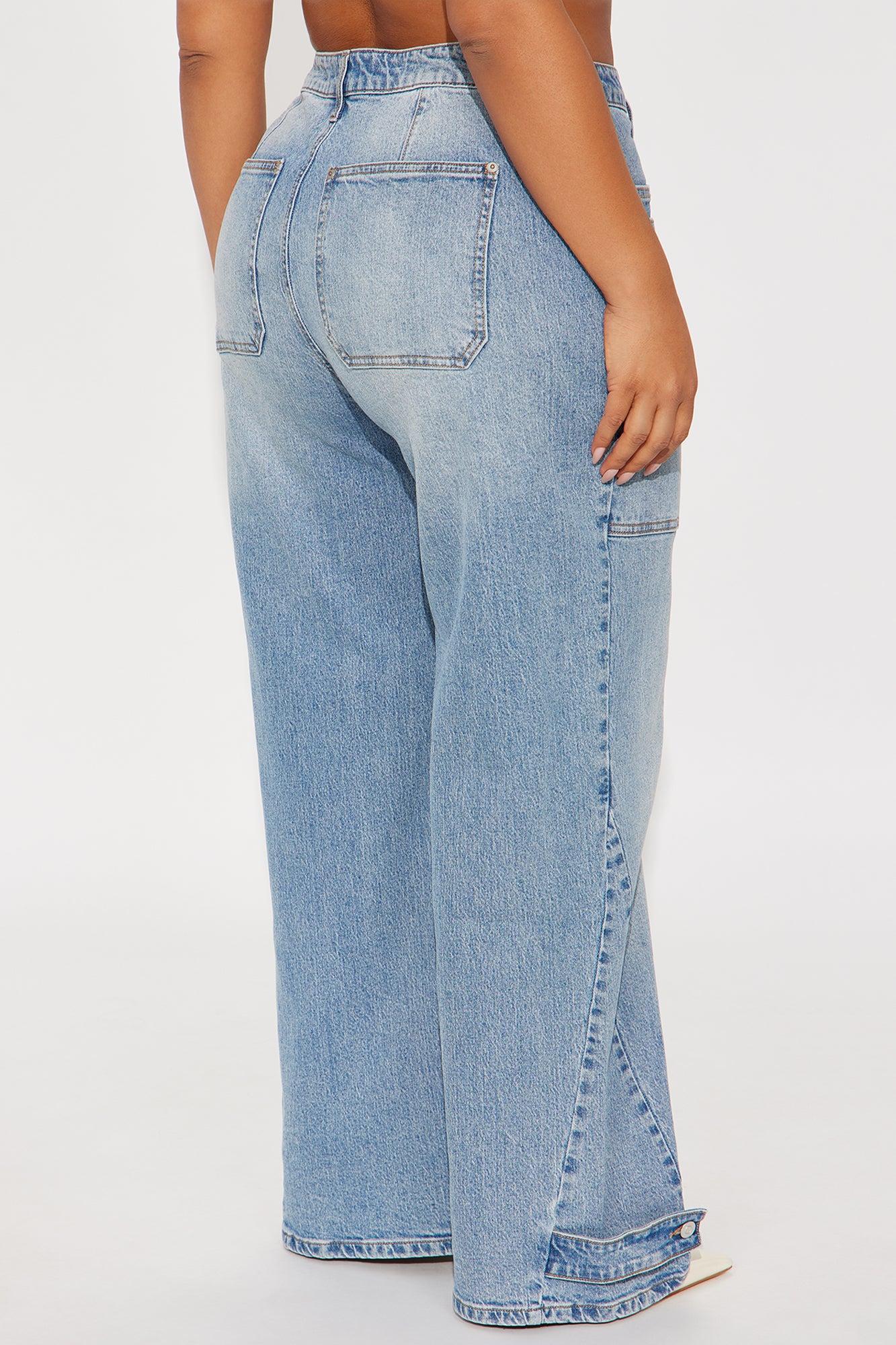 Williamsburg Wide Leg Denim Jeans - Light Blue Wash Product Image