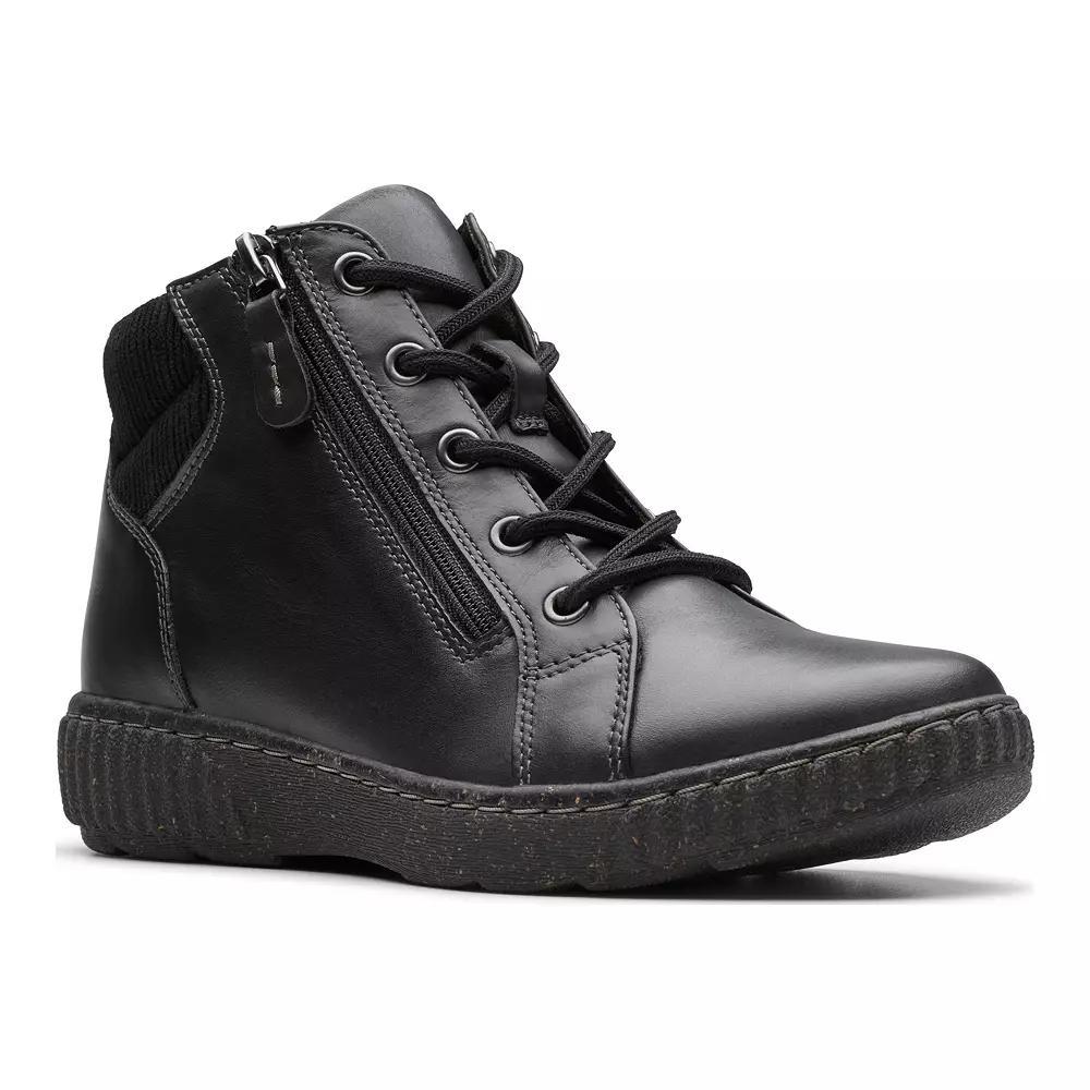 Clarks® Caroline Park Women's Leather Ankle Boots, Size: 5, Black Combi Product Image