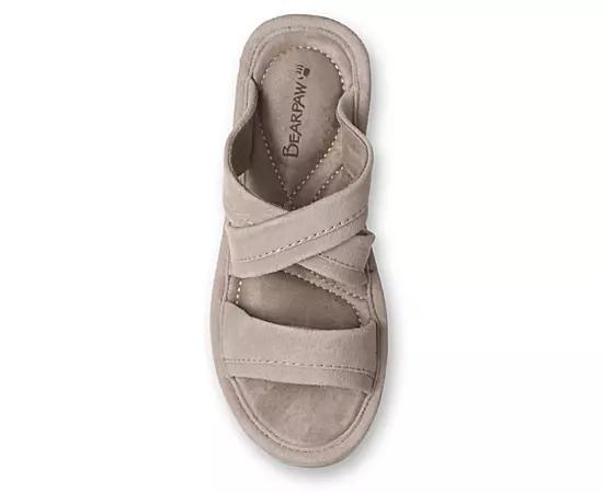Bearpaw Altitude Womens Strappy Platform Sandals Brown Product Image