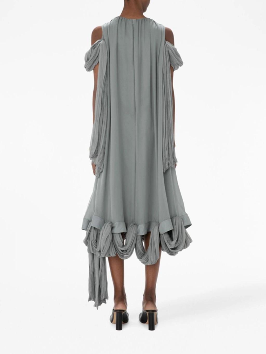 JW ANDERSON Asymmetric Sleeveless Midi Dress In Grey Product Image