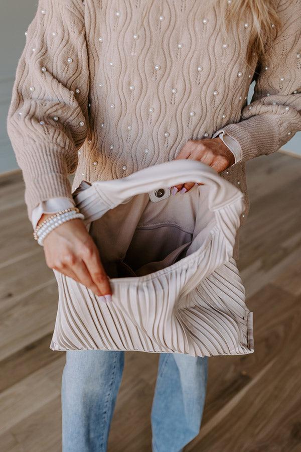 Change It Up Faux Leather Tote In Cream Product Image