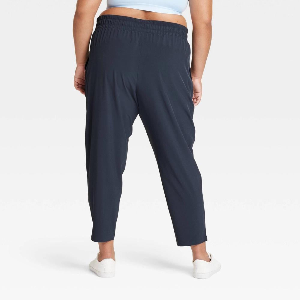 Womens Active Light High-Rise Taper Pants - All In Motion Navy Blue S Long: Moisture Wicking, Quick Dry, 4-Way Stretch Product Image