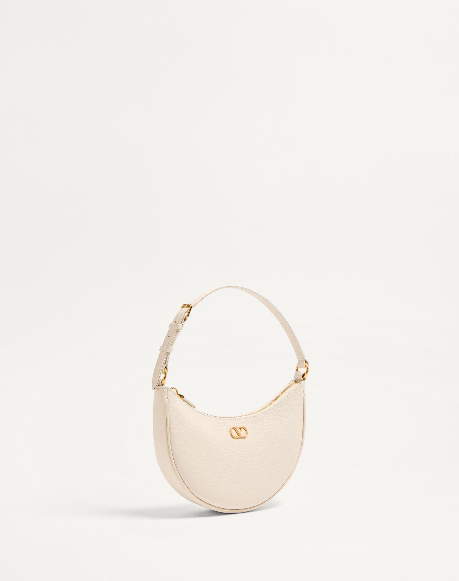 Vlogo Signature Mini Hobo Bag In Grainy Calfskin Product Image