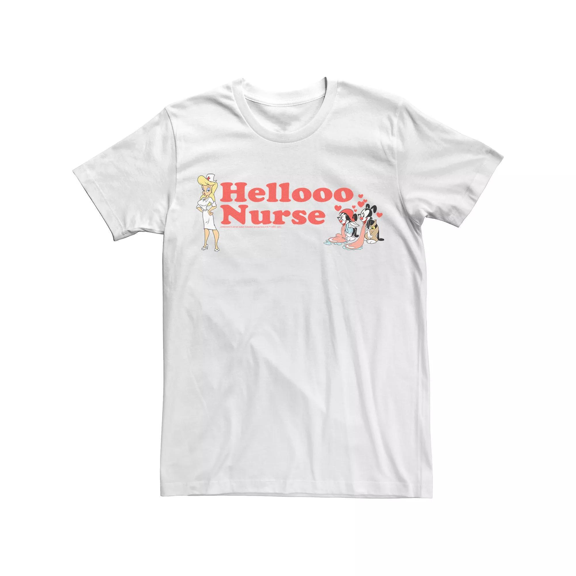 Men's Animaniacs Group Shot Hellooo Nurse Tee, Size: Medium, White Product Image