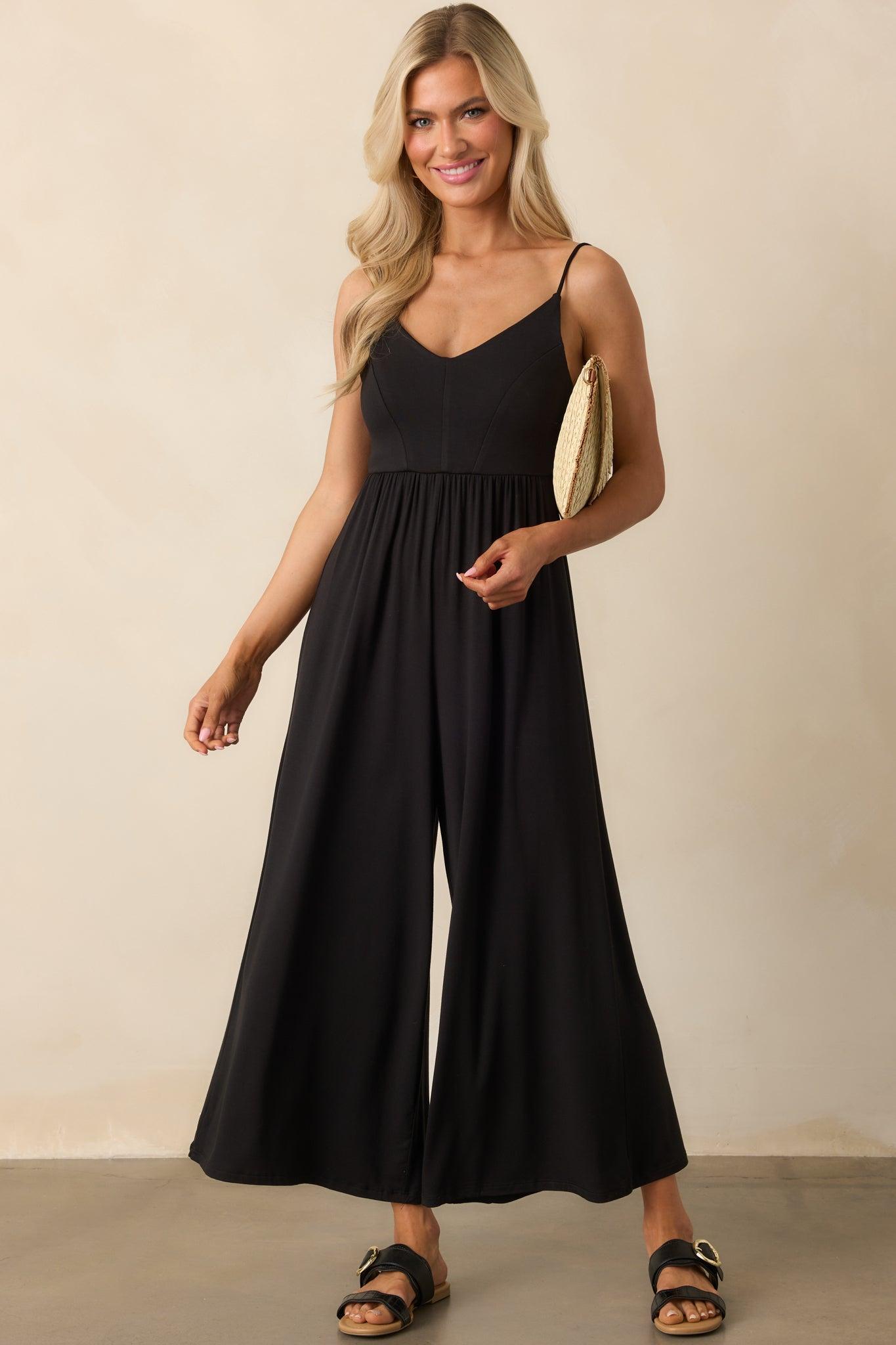 Z Supply Roz Black Jumpsuit Product Image