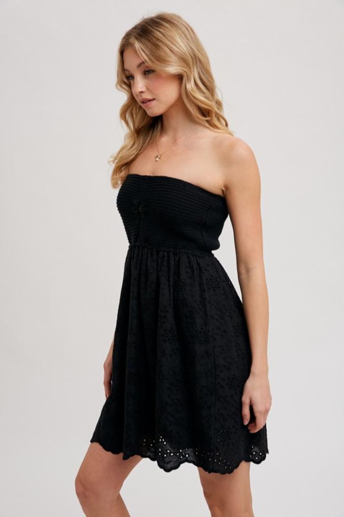 Eyelet Tube Dress Product Image