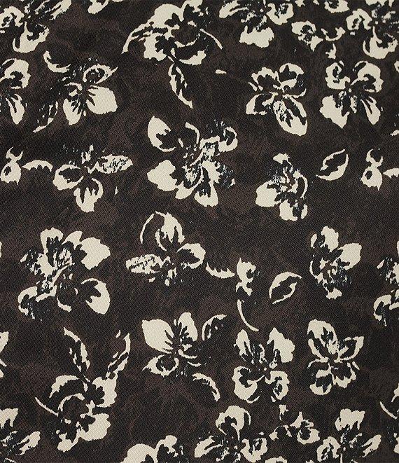 Murano Slim Fit Floral Sateen Long Sleeve Woven Shirt Product Image