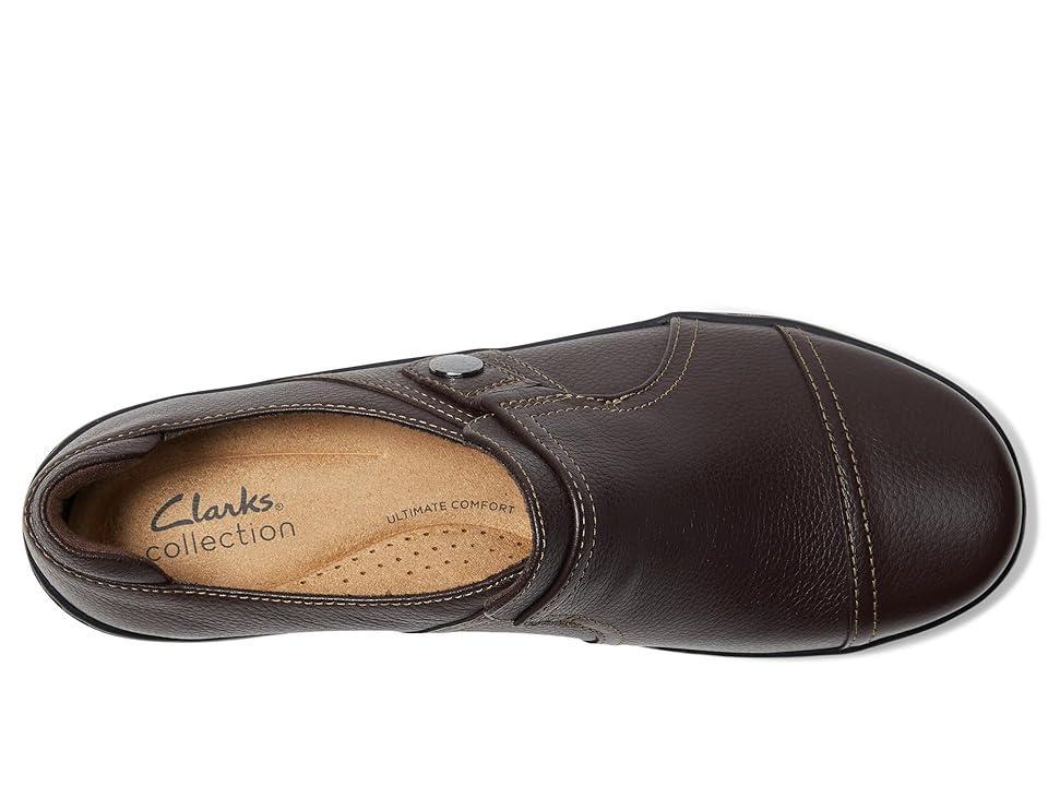 Clarks® Cora Poppy Women's Leather Shoes, Size: 6, Dark Brown Tumbled Product Image