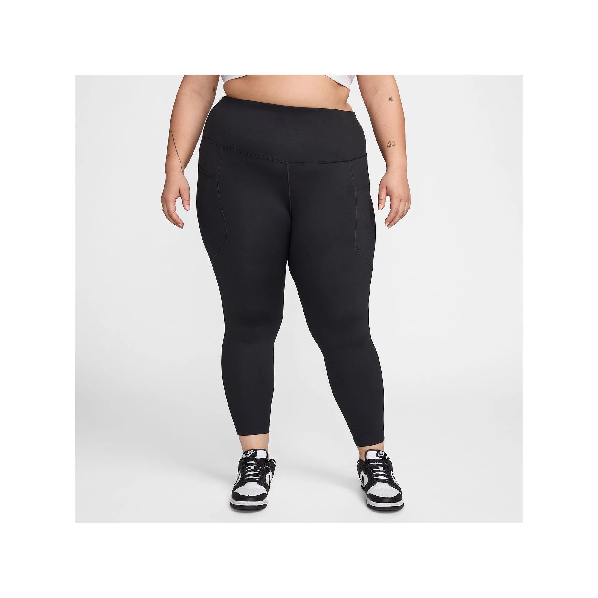 Plus Size Nike One High-Waisted 7/8 Leggings, Women's, Size: 3XL, Black Product Image