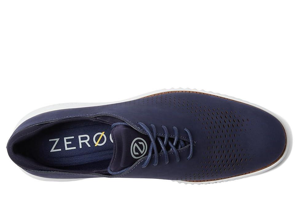 Cole Haan 2.Zerogrand Laser Wing Tip Oxford Lined (Marine Blue Nubuck/Optic White) Men's Lace up casual Shoes Product Image
