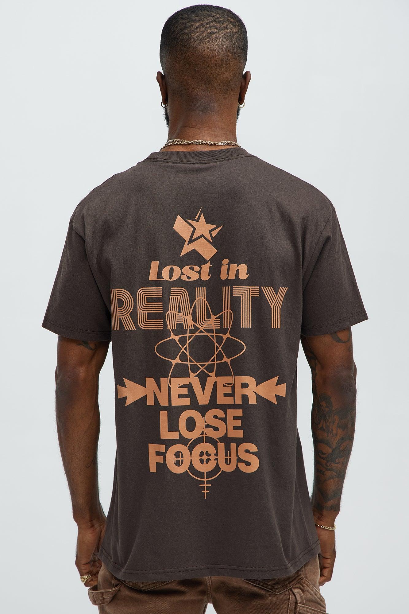 Lost In Reality Short Sleeve Tee - Brown Product Image