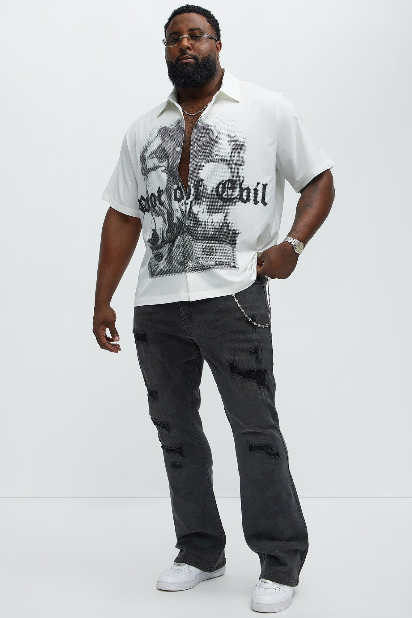 Ask About Me Slim Flare Jeans - Black Product Image