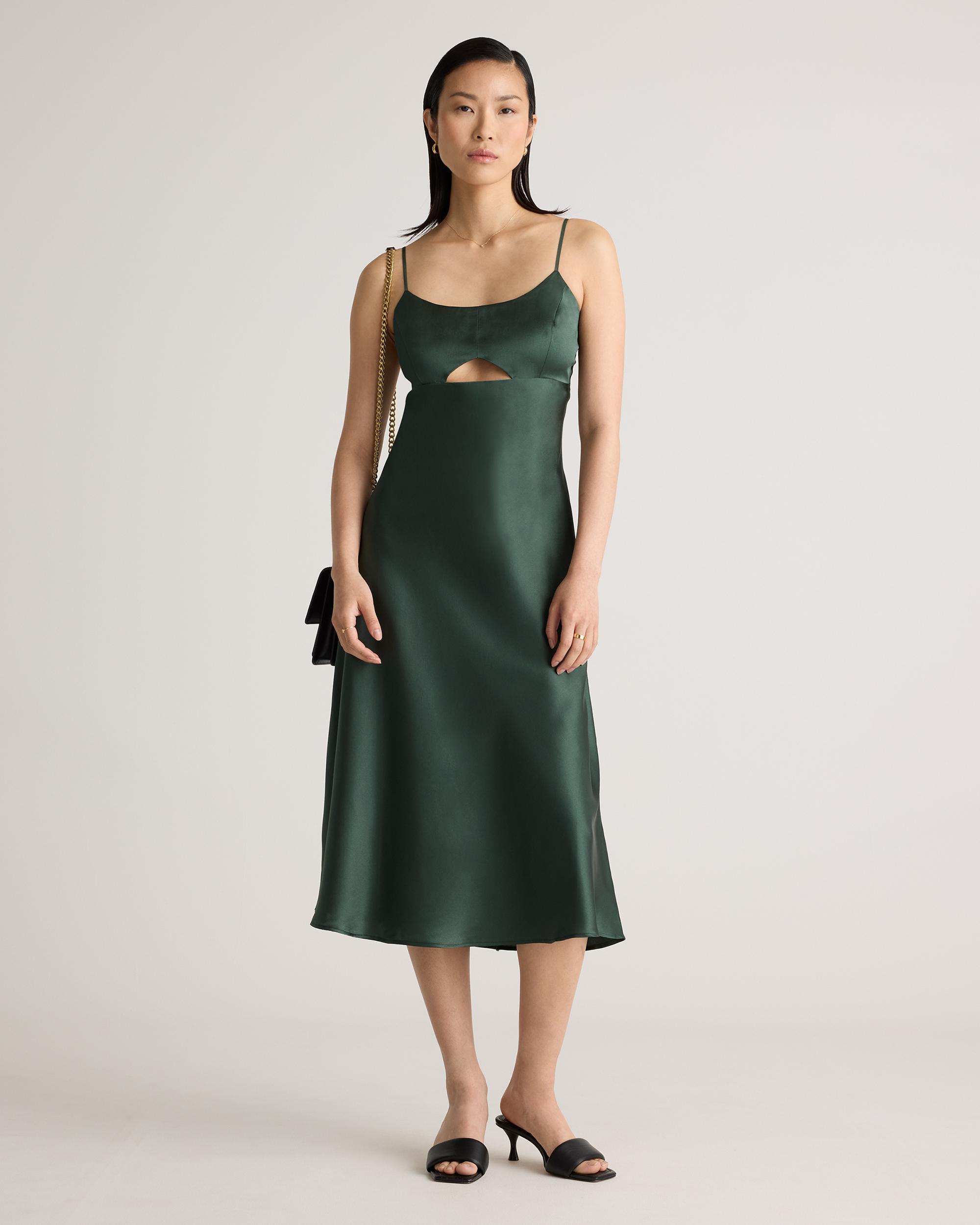 Quince | Women's Cutout Midi Slip Dress Mulberry Silk Product Image