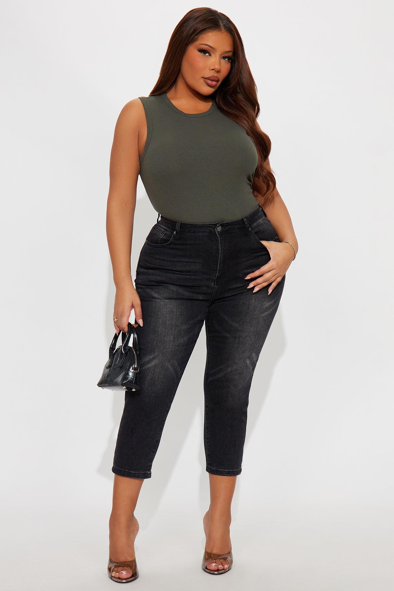 Lily Ribbed Tank - Olive 1 Product Image