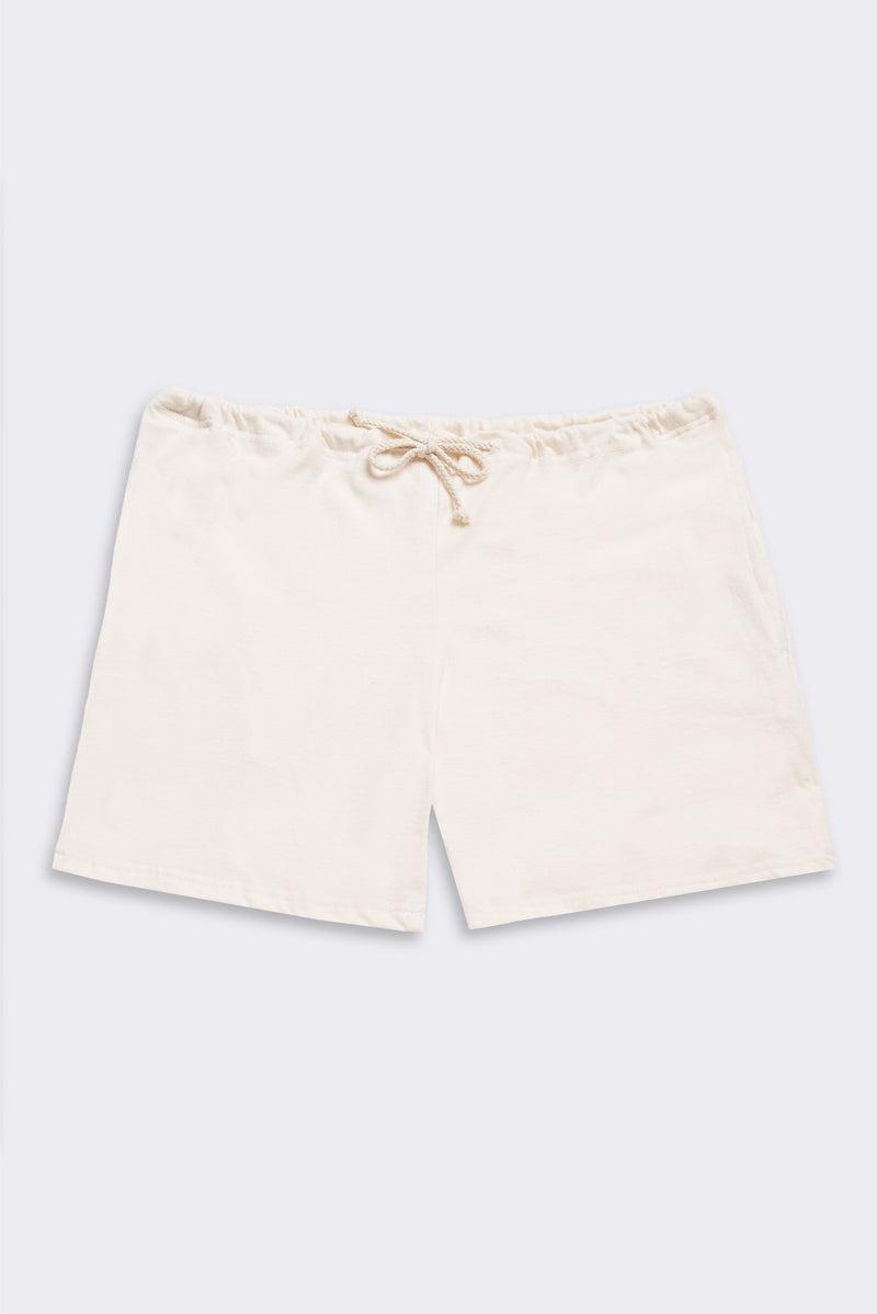 Women's Organic Lounge Shorts in Natural Product Image